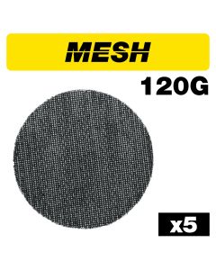 U*AB/125/120M - Mesh Random Orbital Sanding Disc 5pc 125mm 120 grit