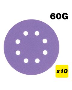 U*AB/125/60Z - Zirconium Random Orbital Sanding Disc 10pc 125mm 60 grit