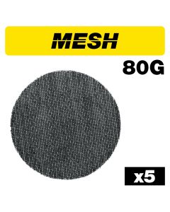 U*AB/125/80M - Mesh Random Orbital Sanding Disc 5pc 125mm 80 grit