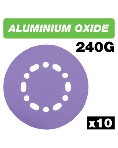 U*AB/150/240A - Aluminum Oxide Random Orbital Sanding Disc 240 Grit 150mm 10pc