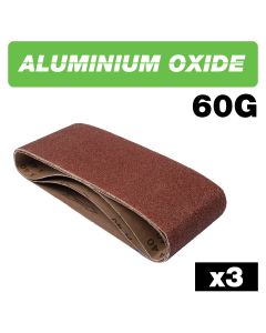 U*AB/B100/60A - Aluminium Oxide Sanding Belt 60 Grit 100mm x 610mm 3pc