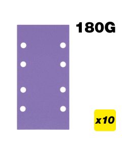 U*AB/THD/180A - Aluminium Oxide 1/3 Sheet Sanding Sheet 10pc 93mm x 185mm 180 grit